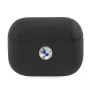 BMW AirPods Pro Dangtelis Natūrali Oda Sidabrinis Logotipas Juodas