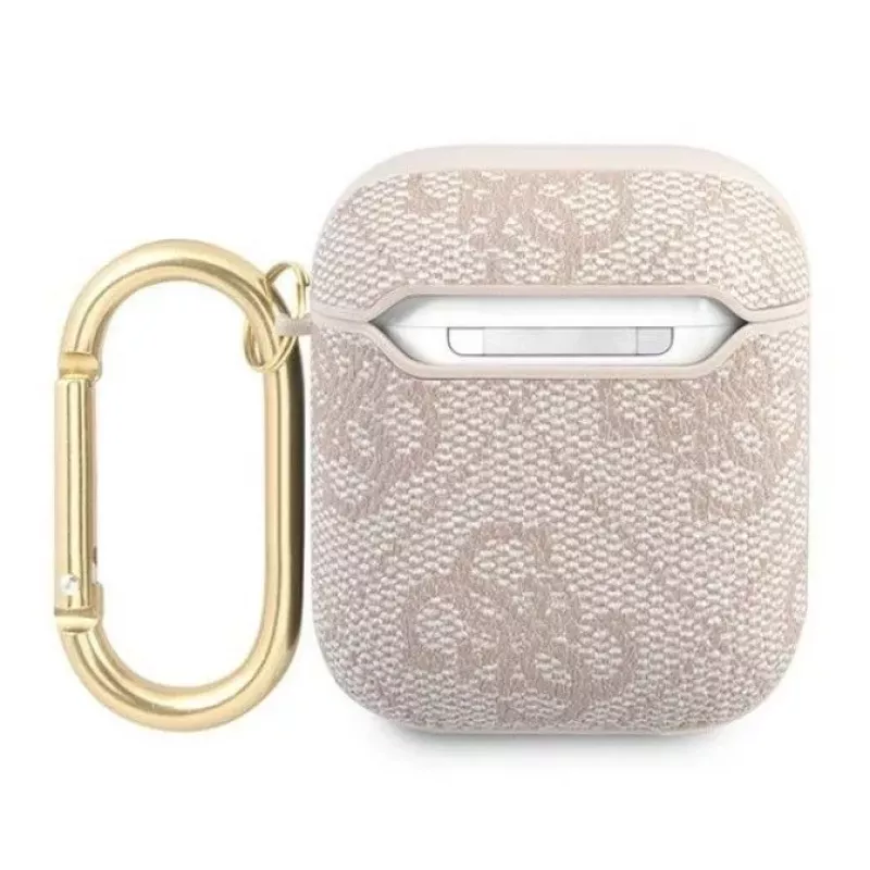 Guess Apple AirPods 1/2 Dangtelis 4G Script Metal Collection Rožinis