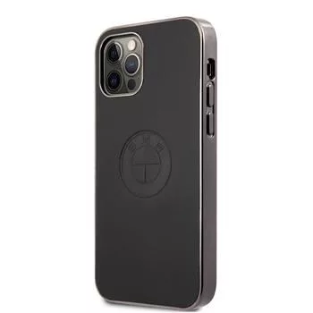 BMW Apple iPhone 12/12 Pro 6,1 inch Signature Leather Embossed Logo Hard Case Black