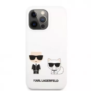 Karl Lagerfeld Apple iPhone 13 Pro Choupette Liquid Silicone Case White