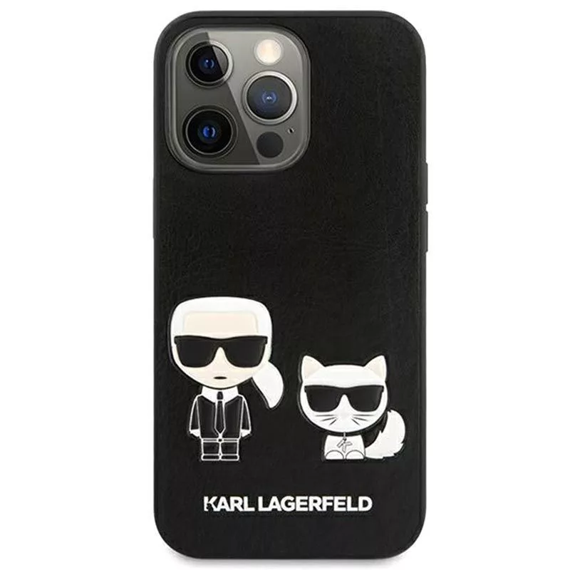 Karl Lagerfeld Apple iPhone 13 Pro Choupette PU Leather Case Black