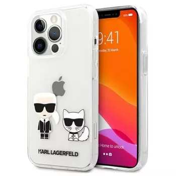 Karl Lagerfeld iPhone 13 Pro Choupette dėklas permatomas