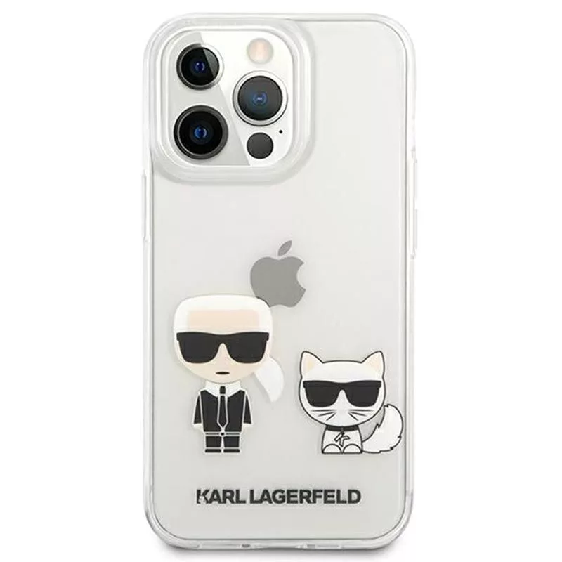 Karl Lagerfeld iPhone 13 Pro Choupette dėklas permatomas