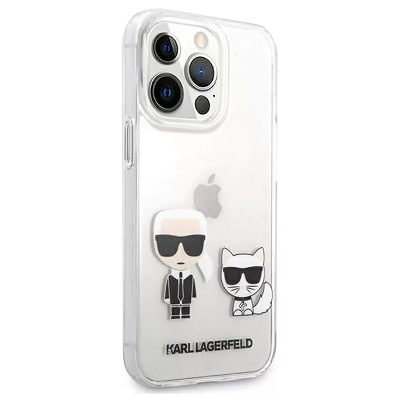 Karl Lagerfeld iPhone 13 Pro Choupette dėklas permatomas