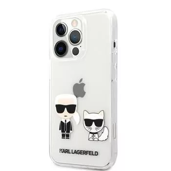 Karl Lagerfeld iPhone 13 Pro Choupette dėklas permatomas
