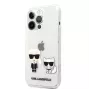 Karl Lagerfeld iPhone 13 Pro Choupette dėklas permatomas