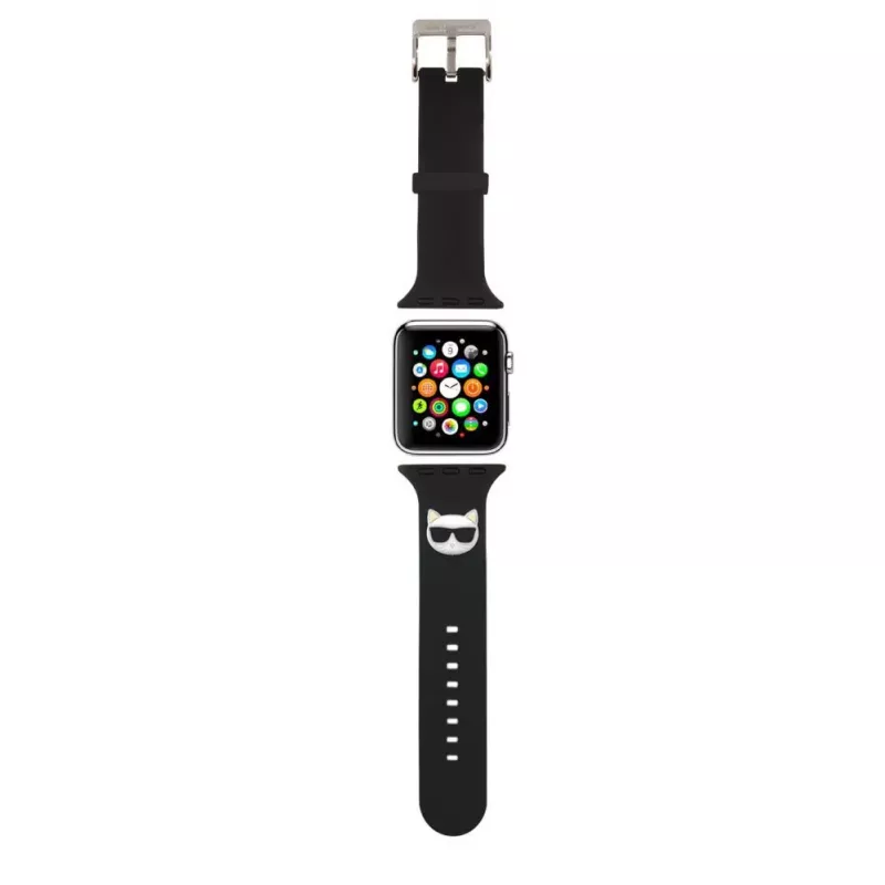 Karl Lagerfeld Apple Watch 38/40/41mm Choupette Head Watch Strap Black
