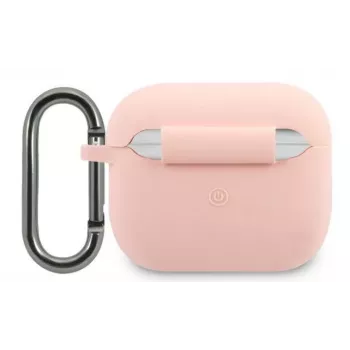 Lacoste Apple AirPods 3 Liquid Silicone Glossy Printing Logo Case Pink