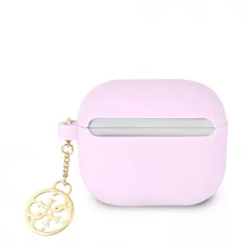 Guess Apple AirPods 3 Charms Silikoninis Dėklas Violetinis