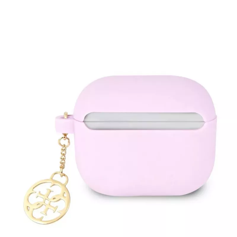 Guess Apple AirPods 3 Charms Silikoninis Dėklas Violetinis