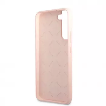 Guess Silicone Metal Logo Case, skirta Samsung Galaxy S22 Plus - rožinė