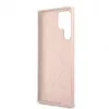 Guess Samsung Galaxy S22 Ultra Silicone Metal Logo Case Pink