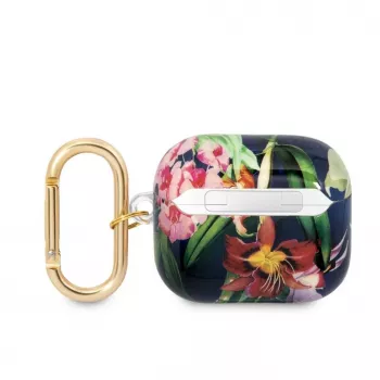 Guess Apple AirPods 3 TPU Flower Print Case Blue