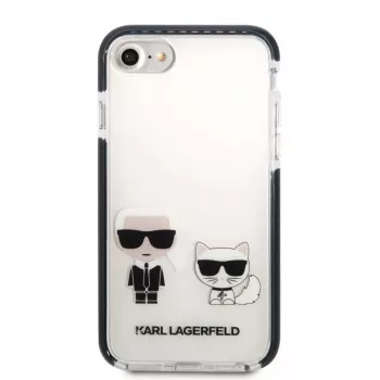 Karl Lagerfeld Apple iPhone 7/8/SE 2020/SE 2022 TPE Karl and Choupette Kryt White
