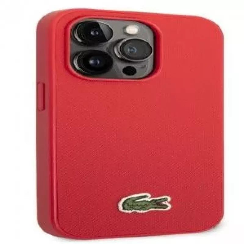Lacoste Apple iPhone 14 Pro Iconic Petit Pique Logo Case Red