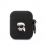 Karl Lagerfeld 3D Logo NFT Karl Head Silicone Case for AirPods 1/2 Black