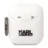 Karl Lagerfeld Apple AirPods 1/2 3D Logo NFT Karl Head Silicone Case White