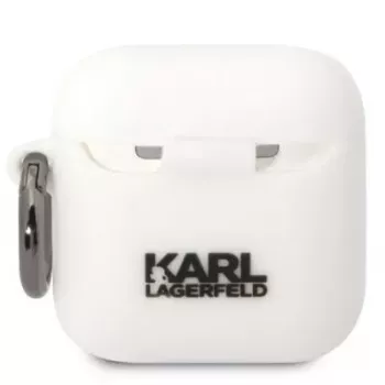 Karl Lagerfeld AirPods 1/2 Choupette Silicone Case White