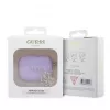 Guess Apple AirPods Pro dėklas silikoninis Classic Logo Gold su 4G pakabuku violetinis