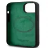 Lacoste Apple iPhone 15 6.1 colio skysto silikono mikropluošto Croc logotipo Magsafe nugarėlės dangtelis juodas