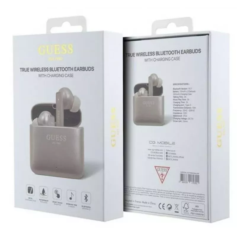 Guess Printed Logo Bluetooth TWS rausvi