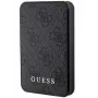 Guess Powerbank 15W 5000mAh 4G Oda Metal Logotipas Magsafe Įkroviklis Juodas