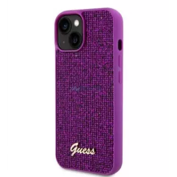 Guess Apple iPhone 15 Sequin Script Logo Case Magenta