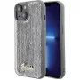 Guess iPhone 15 HC Sequin Script Metal Silver Hard Case
