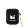 Hello Kitty Liquid Silicone 3D Kitty Head Logo Case for AirPods 1/2 Black