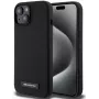 Karl Lagerfeld Apple iPhone 15 Liquid Silicone Plaque MagSafe Case Black