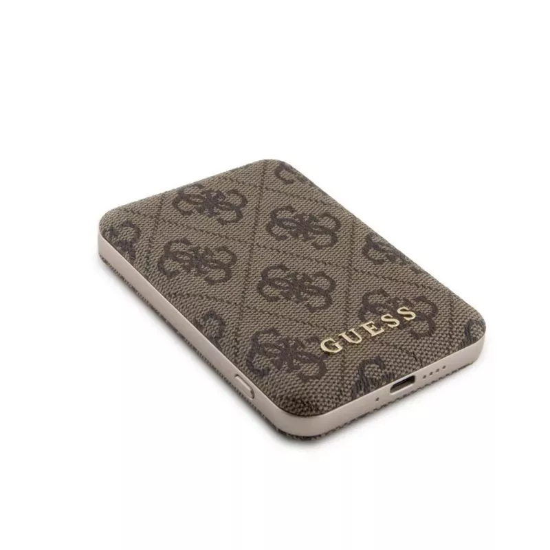 Guess Power Bank MagSafe 5000mAh 4G PU Brown