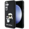 Karl Lagerfeld 3D Rubber Karl and Choupette Case, skirta Samsung Galaxy S24, juoda