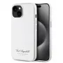 Karl Lagerfeld Grained PU Hotel RSG Case, skirtas iPhone 15, pilka