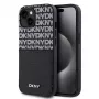 DKNY PU Leather Repeat Pattern Card Pocket Case, skirta iPhone 14, juoda