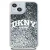 DKNY Apple iPhone 15 Hardcase Liquid Glitter Big Logo Black