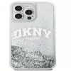 DKNY Apple iPhone 15 Pro 6.1 Hardcase Liquid Glitter Big Logo Black