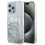 DKNY Apple iPhone 15 Pro 6.1 Hardcase Liquid Glitter Big Logo Black