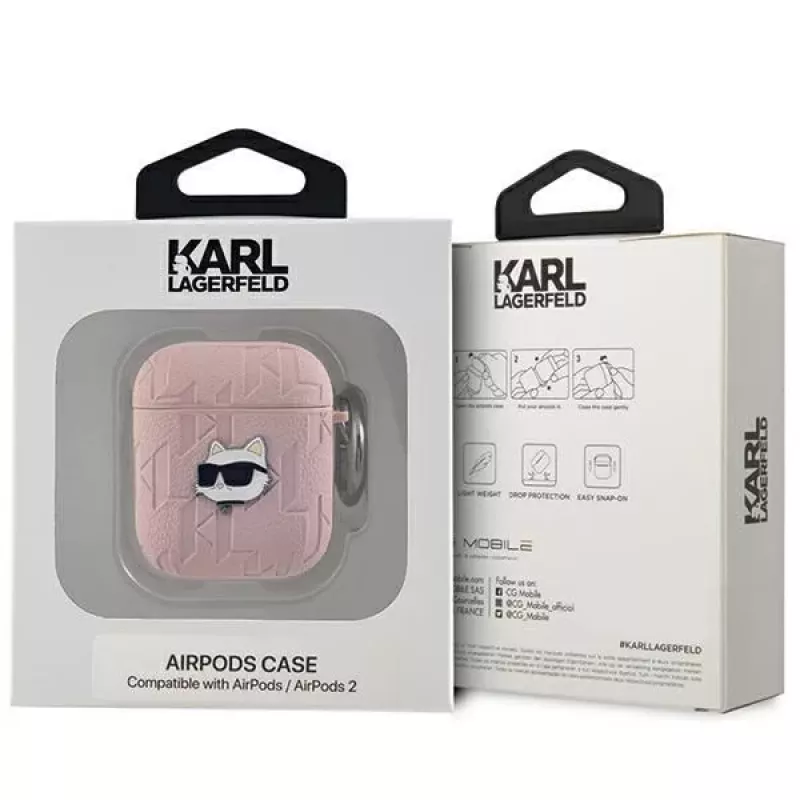 Karl Lagerfeld Ikonik Saffiano Back Cover, skirta Apple iPhone 14 Pro Max - rožinė