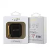 Guess Apple AirPods 1/2 PU Grūdėtas Classic Logo Dėklas Juodas