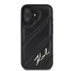 Karl Lagerfeld kietasis dėklas iPhone 16, Quilted Signature, juodas