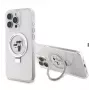 Karl Lagerfeld Apple iPhone 16 Pro Ringstand Karl and Choupette MagSafe Dėklas Skaidrus
