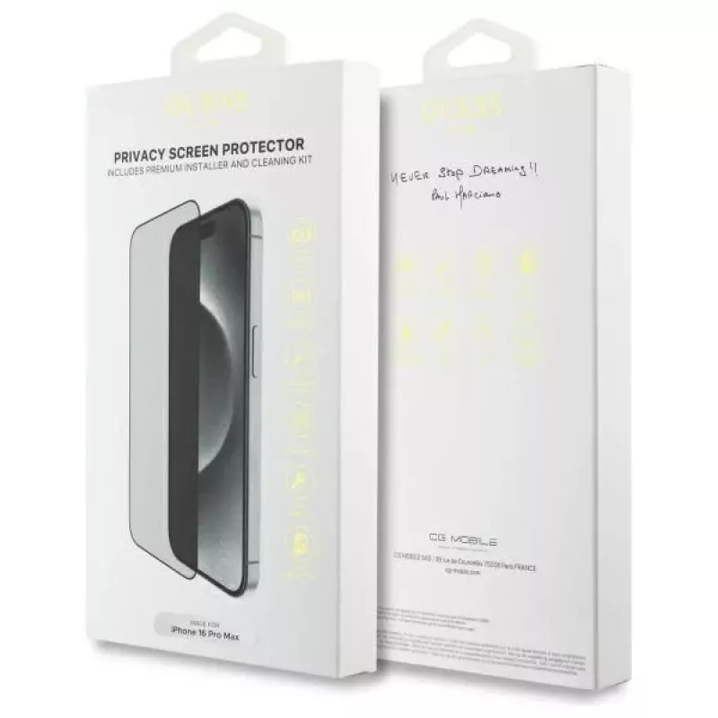 Guess iPhone 16 Pro Max ekrano apsauga Privacy 2.5D Outline