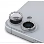 Guess Apple iPhone 16/16 Plus Fiksuotas Blizgantis Apsauginis Objektyvas Sidabrinis