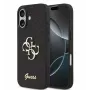 Guess Apple iPhone 17 PU Fixed Glitter 4G Metal Logo Case Black