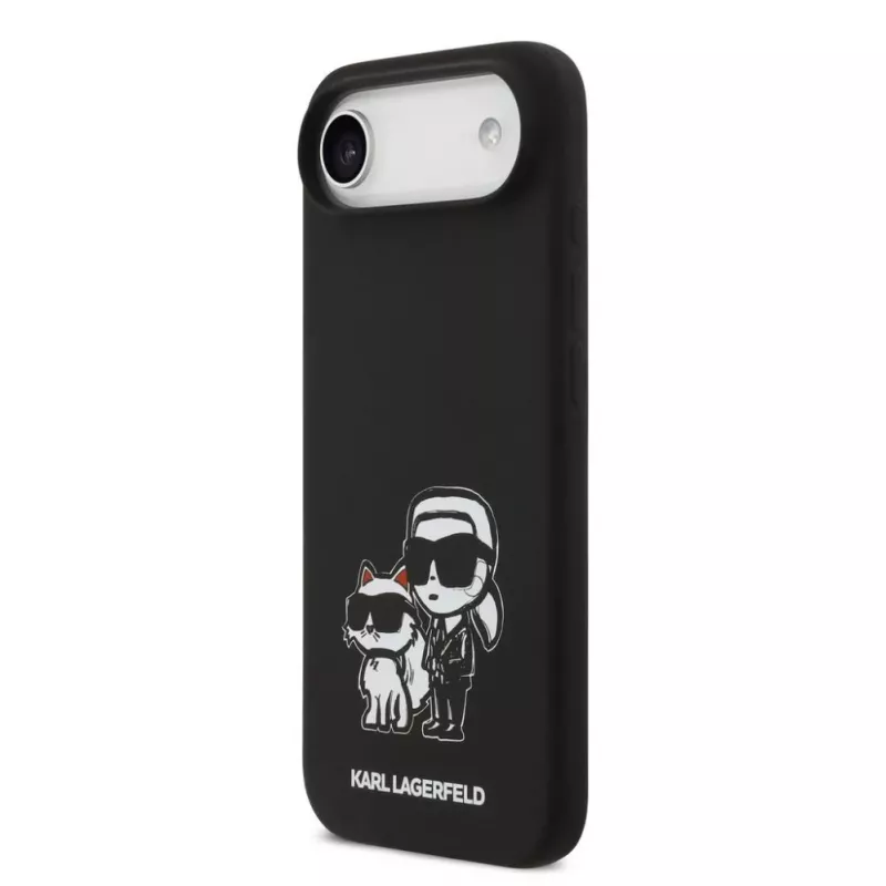 Karl Lagerfeld Apple iPhone Air Liquid Silicone K&CH Sketch MagSafe Case Black