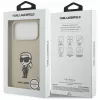 Karl Lagerfeld Apple iPhone 17 Pro Silikoninis Dėklas su MagSafe - Ruda (KL Sketch & Logo)