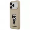Karl Lagerfeld Apple iPhone 17 Pro Silikoninis Dėklas su MagSafe - Ruda (KL Sketch & Logo)