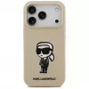 Karl Lagerfeld Apple iPhone 17 Pro Silikoninis Dėklas su MagSafe - Ruda (KL Sketch & Logo)