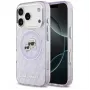 Karl Lagerfeld Apple iPhone 17 Pro Silikoninis Dėklas su MagSafe K&C Heads Logotipu Violetinis