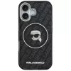 Karl Lagerfeld Apple iPhone 17 Silikoninis Dėklas su MagSafe KL Head Logo Juodas